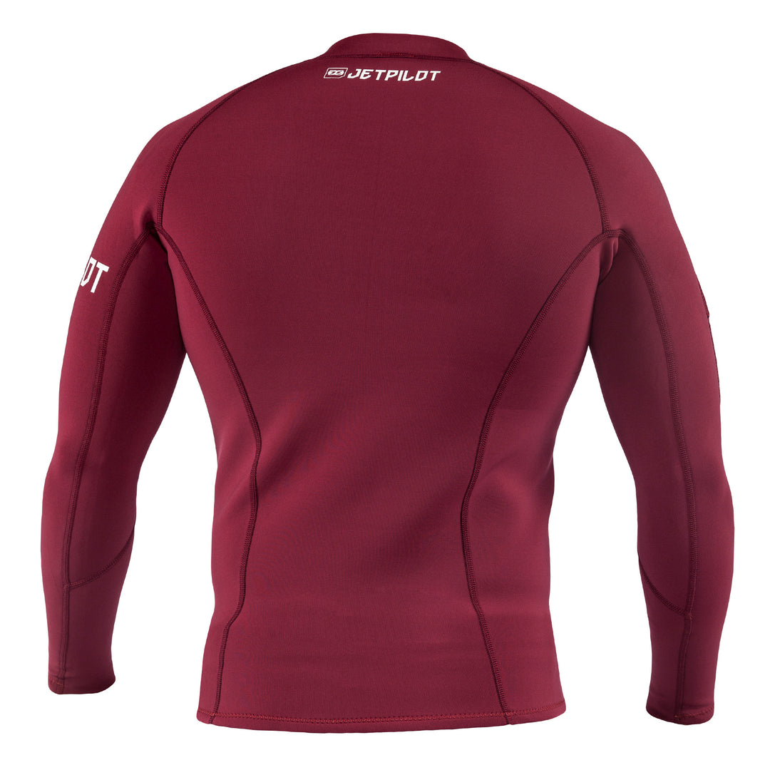 Rear view of the Jetpilot L.R.E. Jacket Maroon colorway.