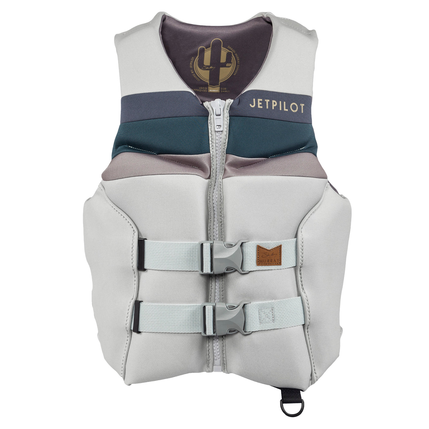 Front view of the Jetpilot's Shaun Murray Signature Vest Silver colorway photo
