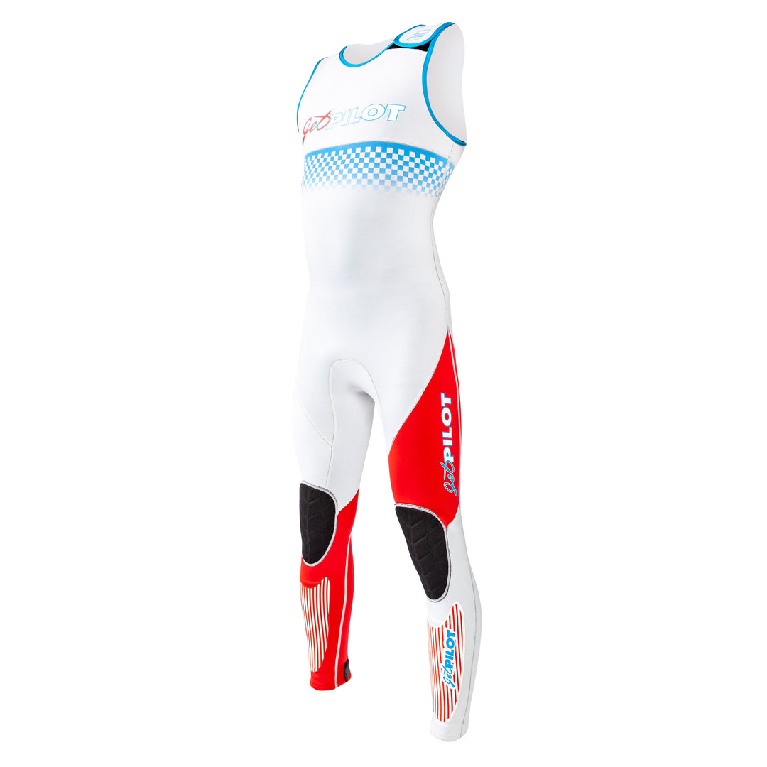 Side view of the Jetpilot Vintage John Wetsuit White colorway.