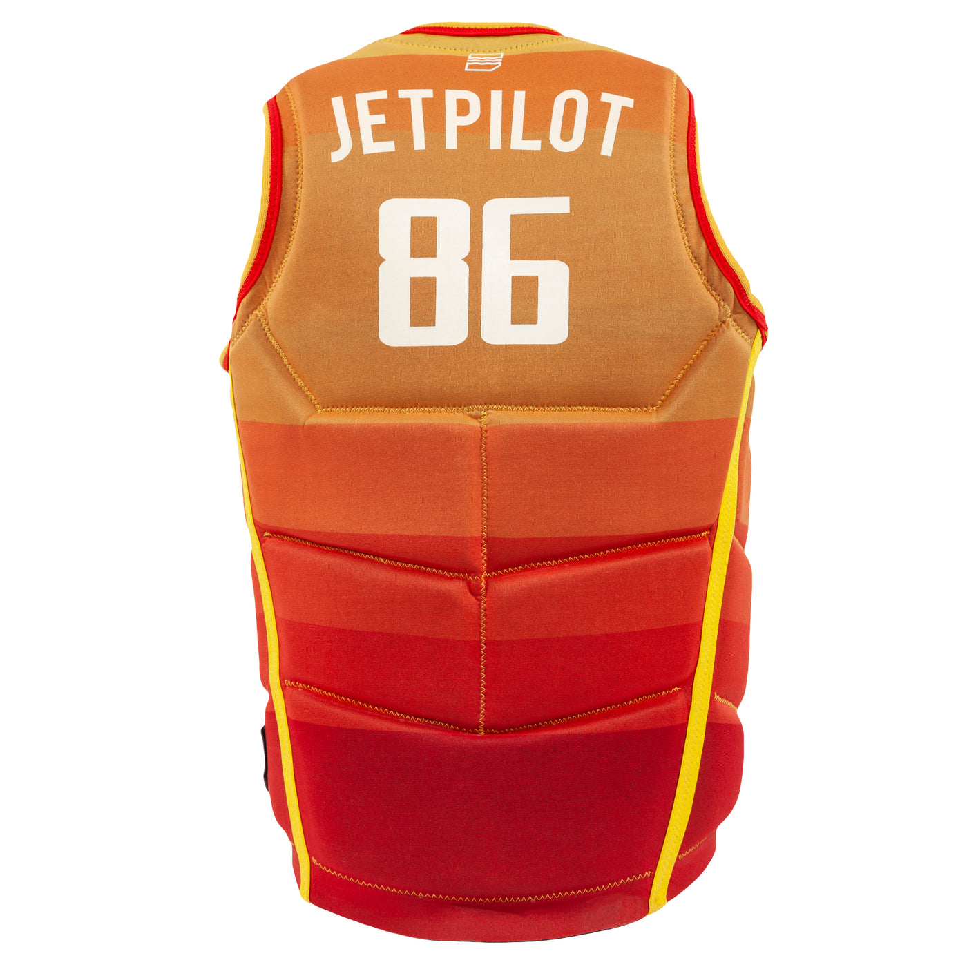 Rear view of the Shane Bonifay Baller Comp Vest. #color_navy-orange
