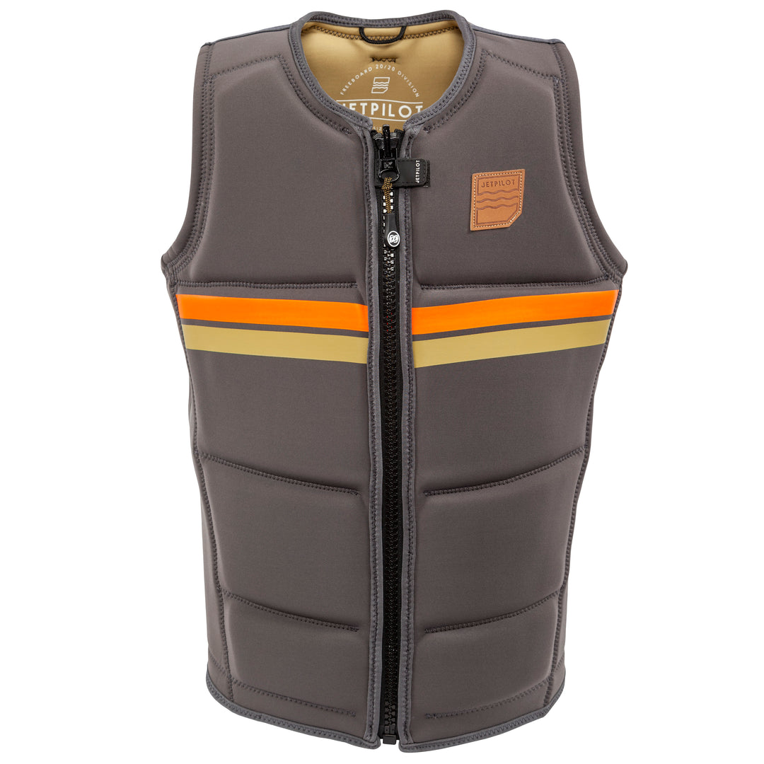 Front view of the Jetpilot Freeboard Comp Vest in Charcoal