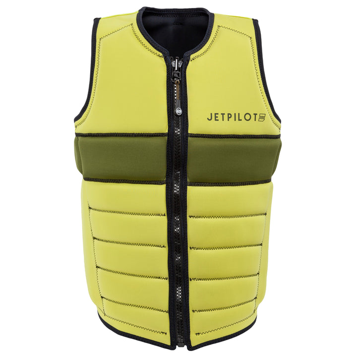Front view of the Jetpilot Draftline Comp Vest. #color_black-charcoal