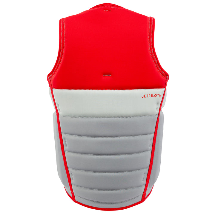 Rear view of the Jetpilot Draftline Comp Vest in Red.