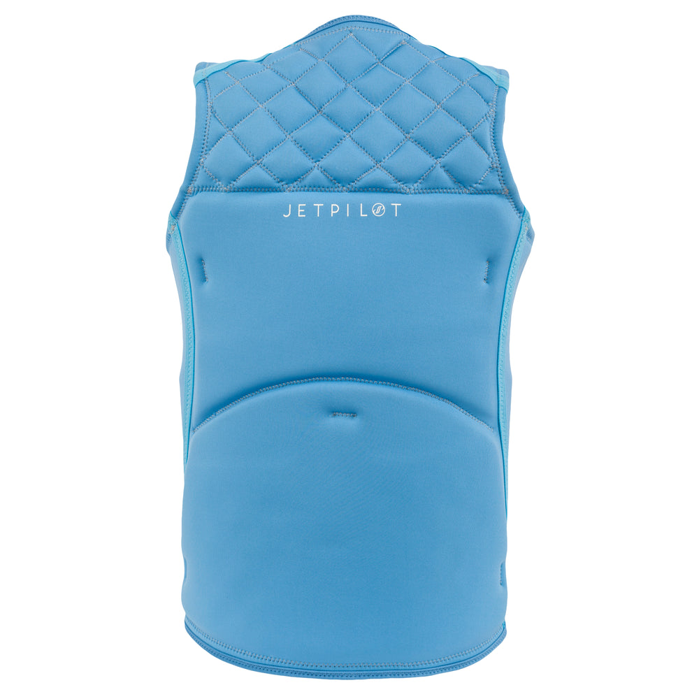 Rear view of the Wave Farer comp vest in the Wave Blue colorway.