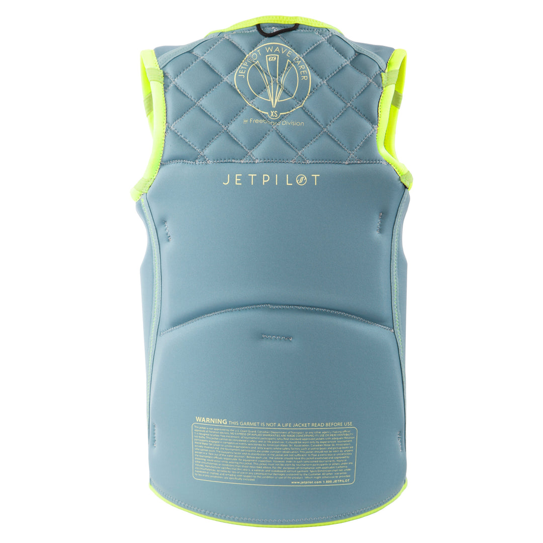 Rear view of the Jetpilot Women's Wave Farer comp vest. #color_neon-sun