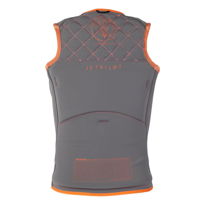 Reverse back view of the Wave Farer comp vest in the Wave Coral colorway.
