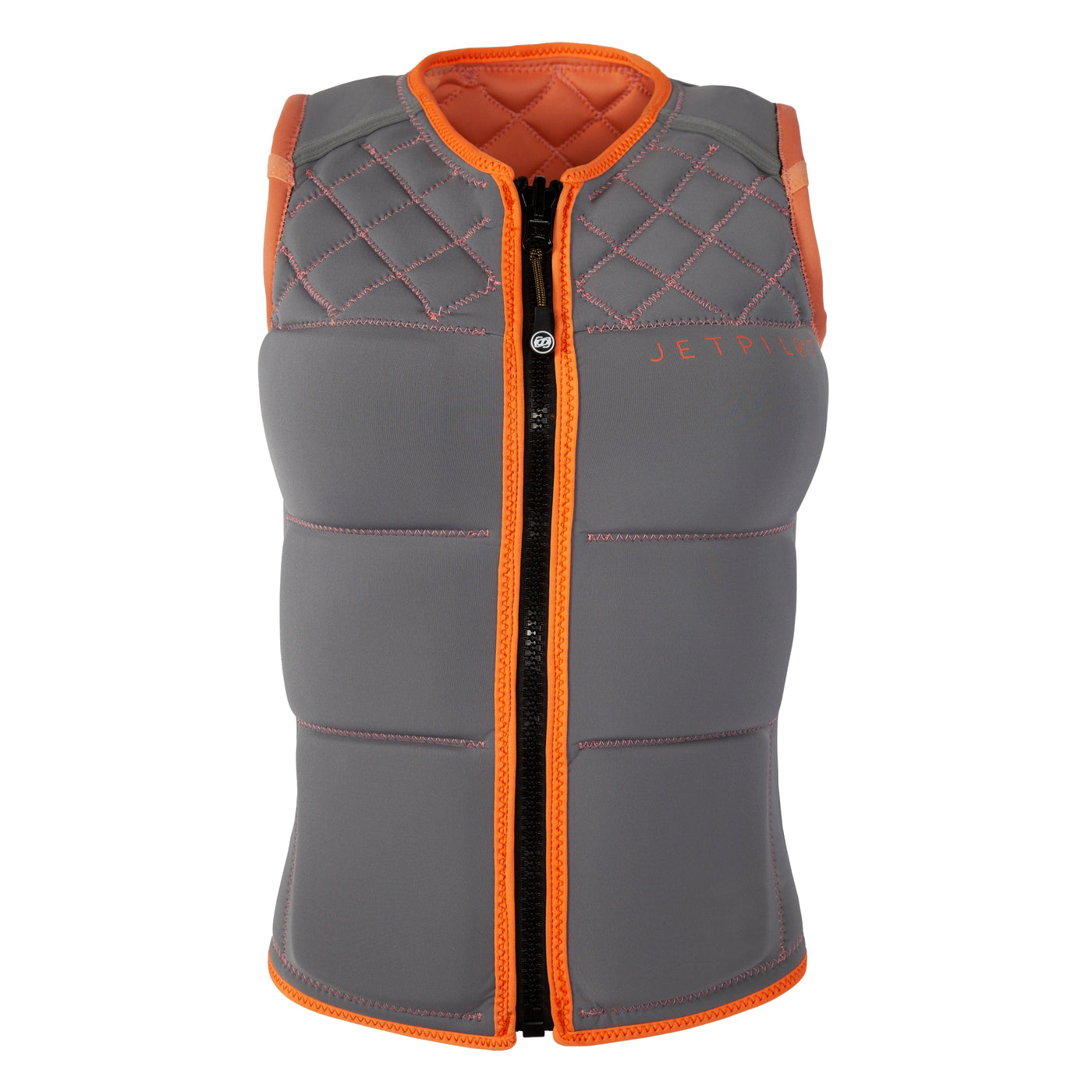 Reverse front view of the Wave Farer comp vest in the Wave Coral colorway.