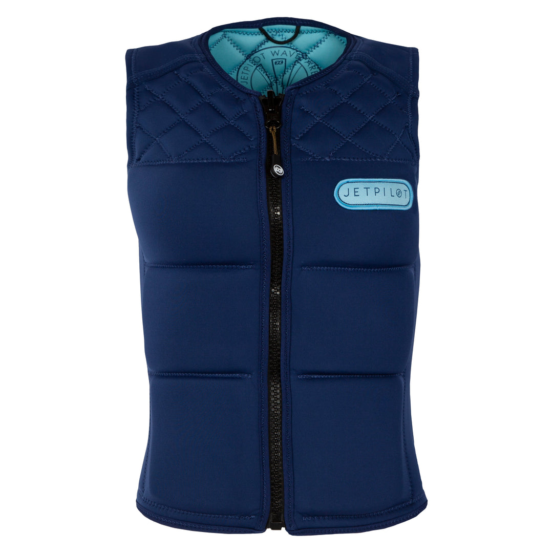 Front view of the Wave Farer comp vest in the Wave Navy colorway.