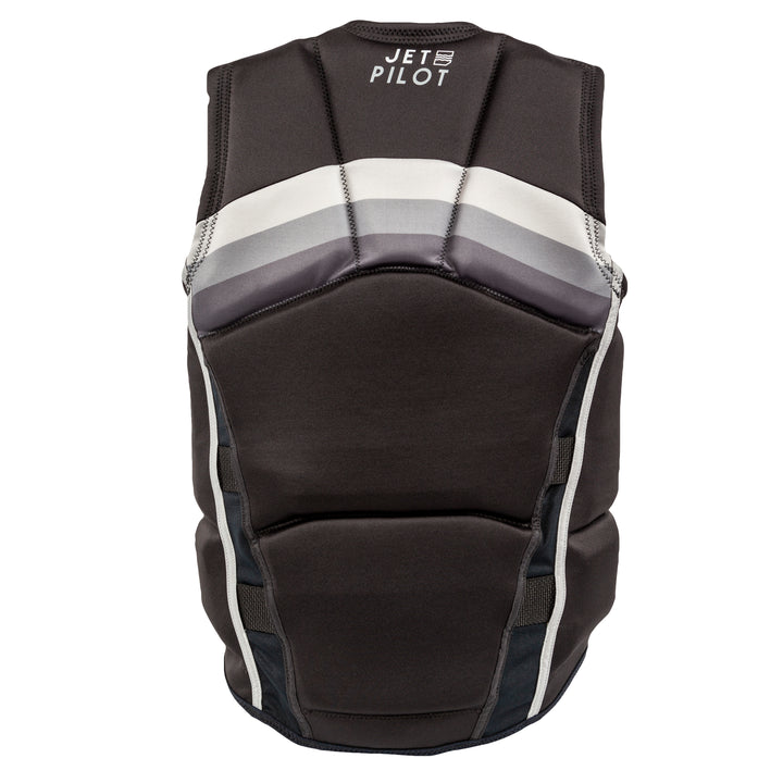 Rear view of the Men's Jetpilot Armada CGA Vest. #color_black-silver