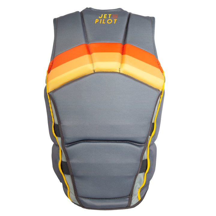 Back view of the Men's Jetpilot Armada CGA Vest. #color_charcoal
