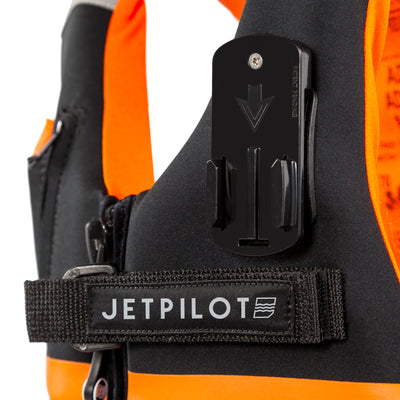 View of the action camera mount on the Jetpilot Helmsman CGA Vest.