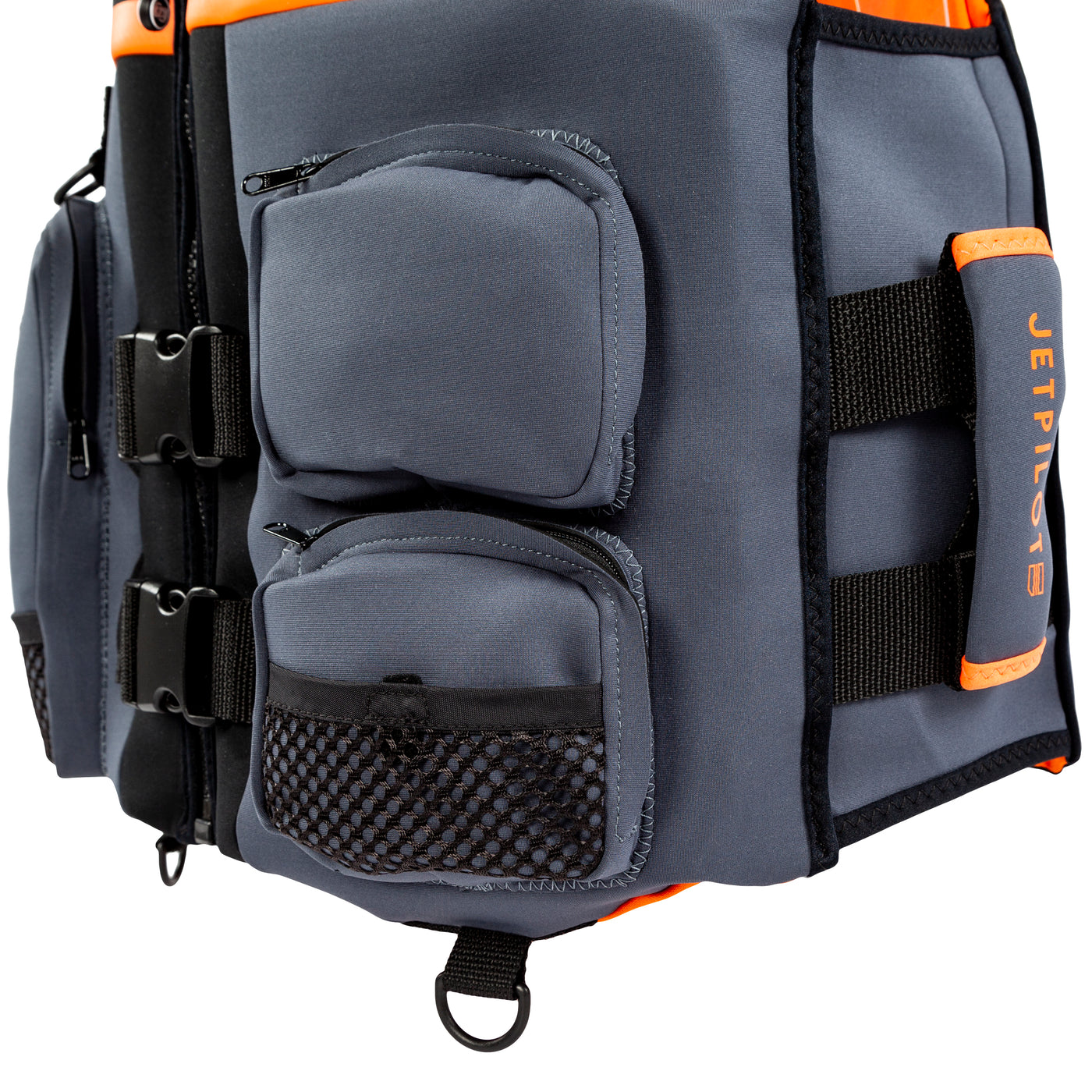 View of the side pockets on the Jetpilot Helmsman CGA Vest.