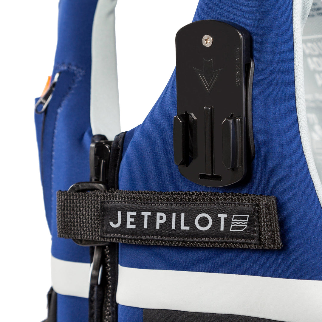 View of the action camera mount on the Jetpilot Helmsman CGA Vest.