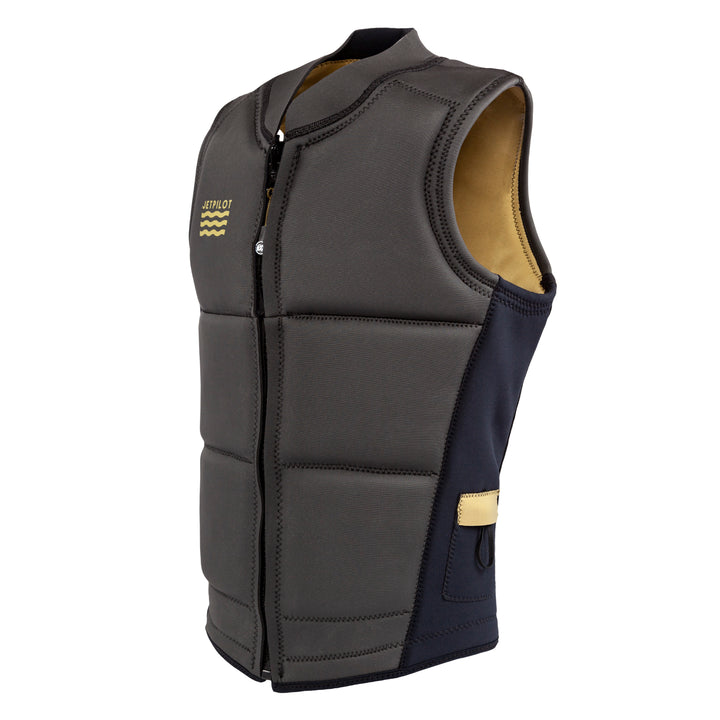Side view of the Jetpilot Freeboard Ayala Comp Vest. #color_ayala-black