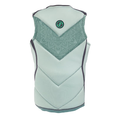 Rear view of the Jetpilot Women's Avalon Comp Vest. #color_mint