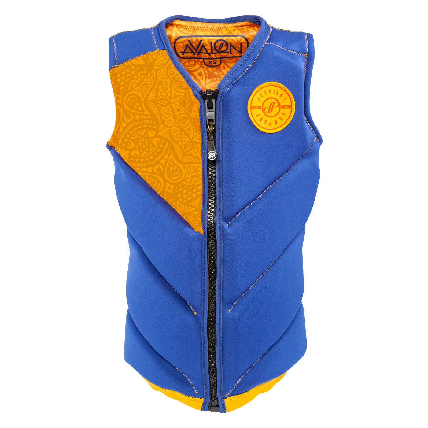 Front view of the Jetpilot Women's Avalon Comp Vest. #color_steel-blue