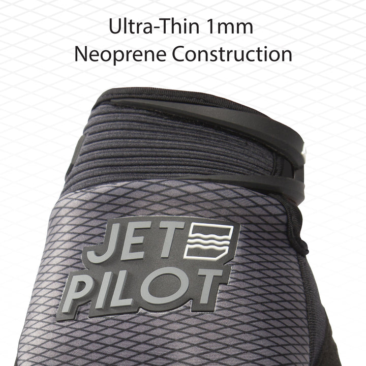 view of the Jetpilot Hold Fast Full Finger Glove. #color_black-charcoal