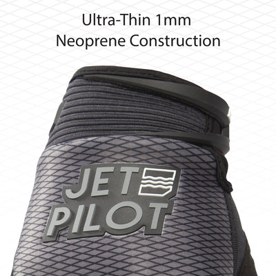 view of the Jetpilot Hold Fast Full Finger Glove. #color_black-neon