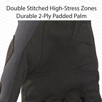 view of the Jetpilot Hold Fast Full Finger Glove. #color_blue-red