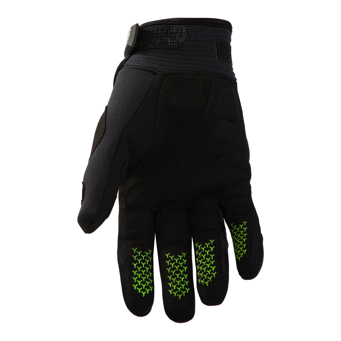 Back view of the Jetpilot Hold Fast Full Finger Glove. #color_black-neon
