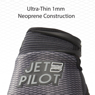 view of the Jetpilot Hold Fast Short Finger Glove. #color_bllue-red