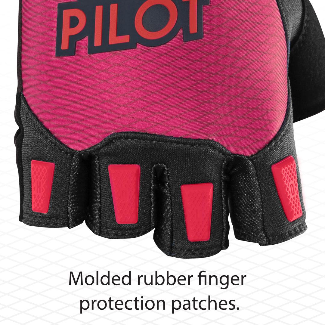view of the Jetpilot Hold Fast Short Finger Glove. #color_black-charcoal