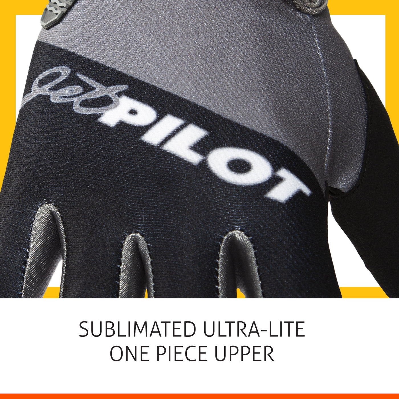 view of the Jetpilot Vintage Class Full Finger glove. #color_sky-red