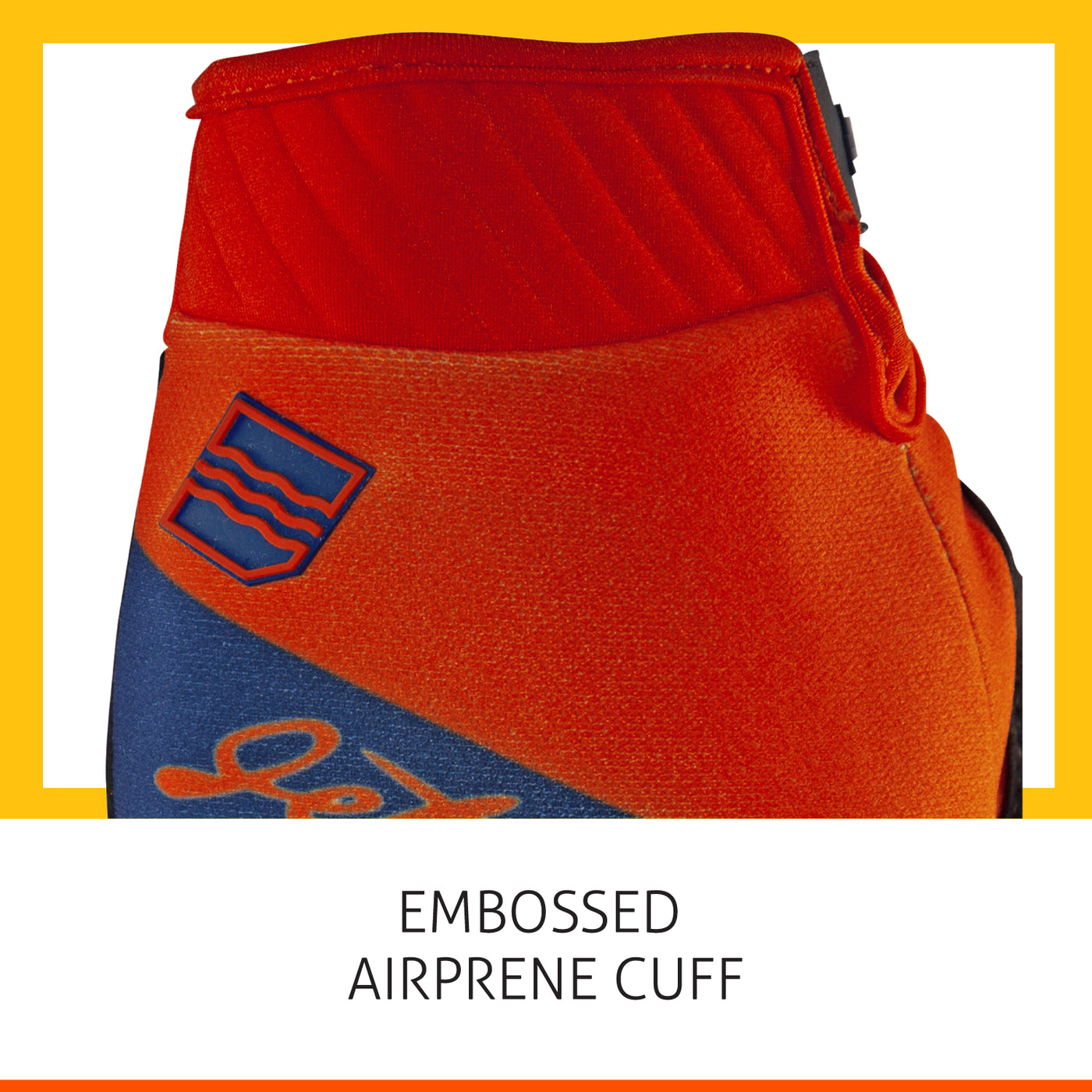 view of the Jetpilot Vintage Class Full Finger glove. #color_neon-navy