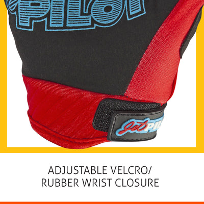 view of the Jetpilot Vintage Class Full Finger glove. #color_neon-navy