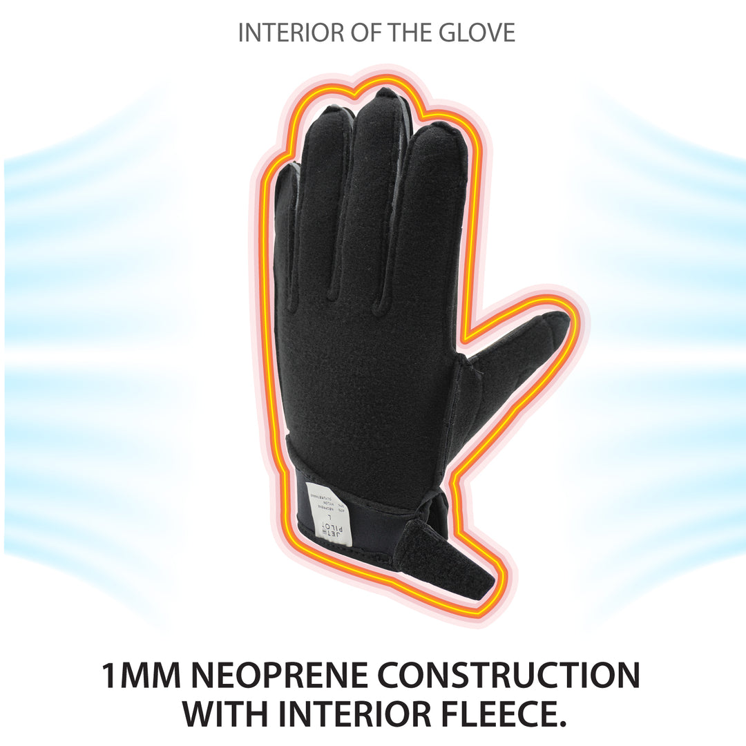 view of the Jetpilot LRE Thermal Glove. #color_navy