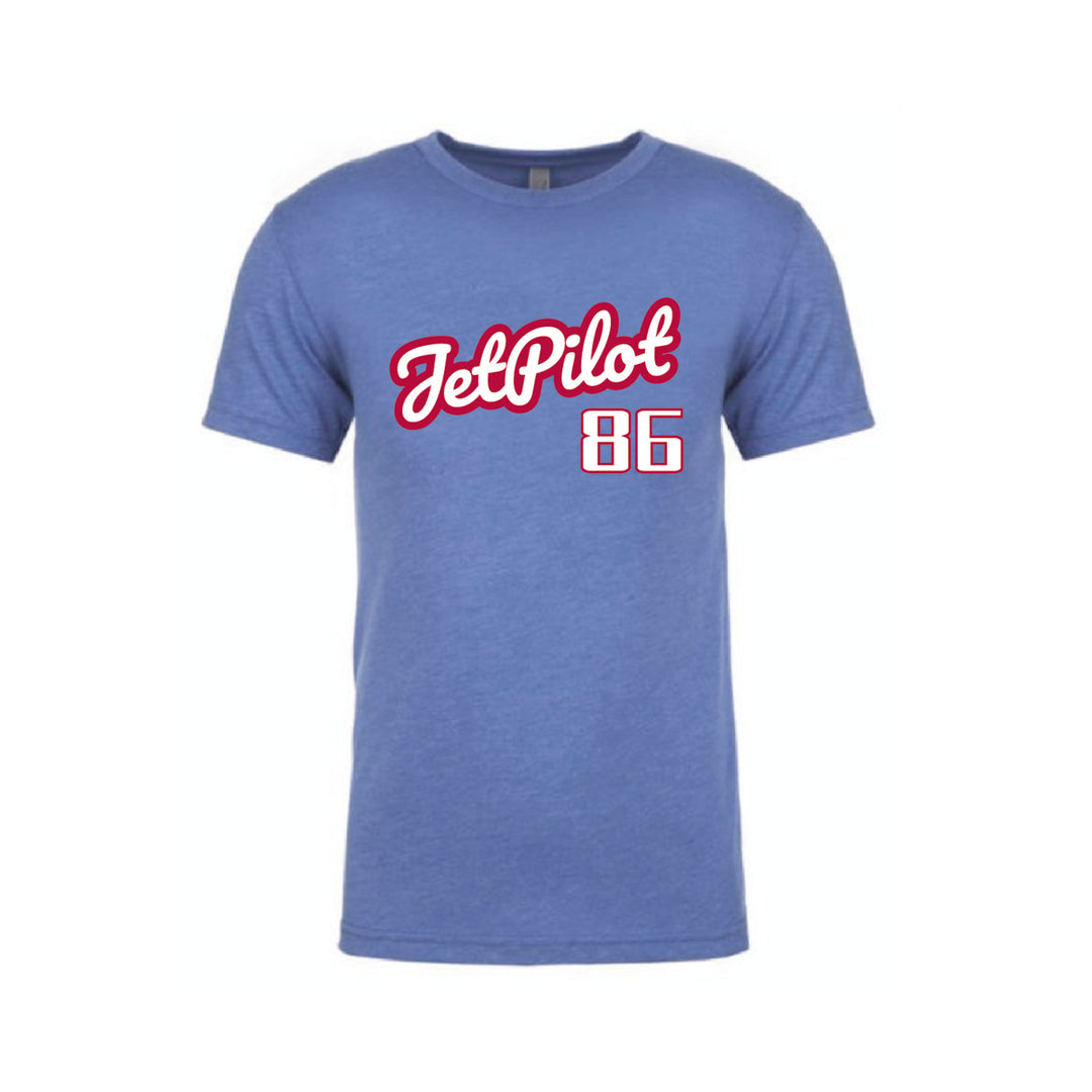 Front image of the Blue Baller tee
