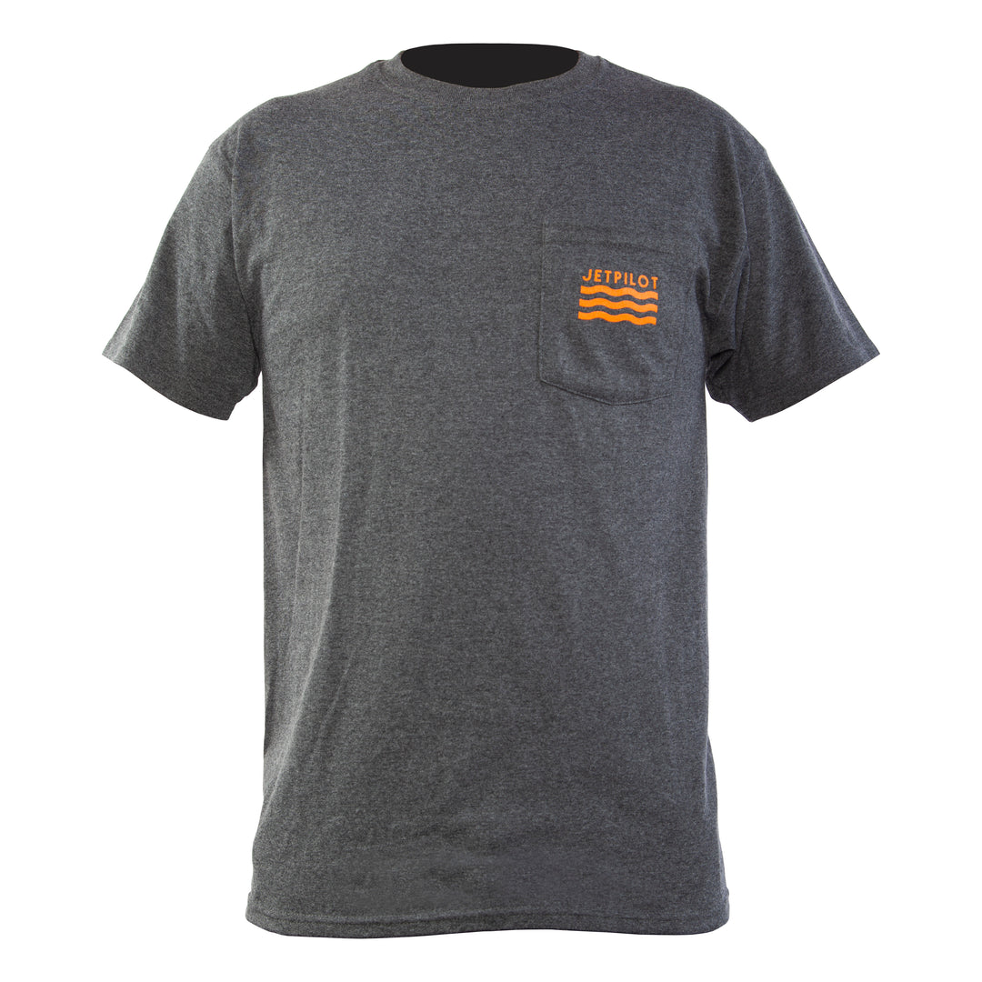 Front view of the LRE charcoal tee.