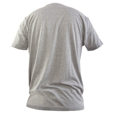 Rear view of the Gray heather vintage class tee.