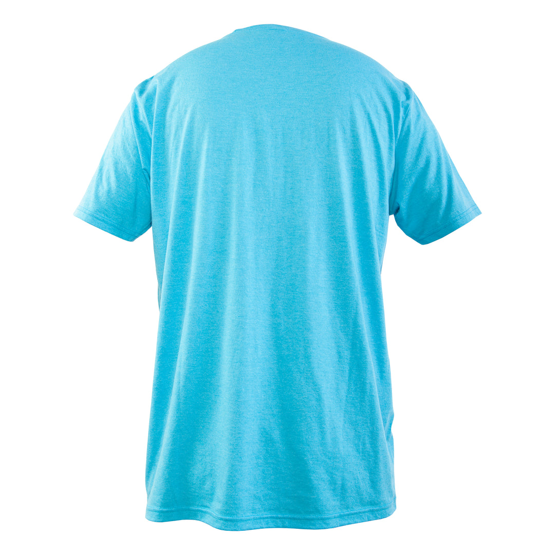 Rear view of the Sky Bluer vintage class tee.