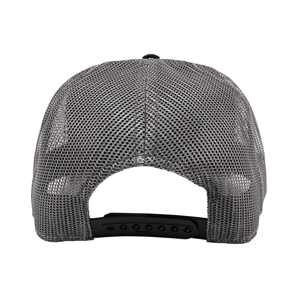 Rear view of the grey standard Issue Hat
