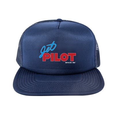 Front view of the navy vintage class hat