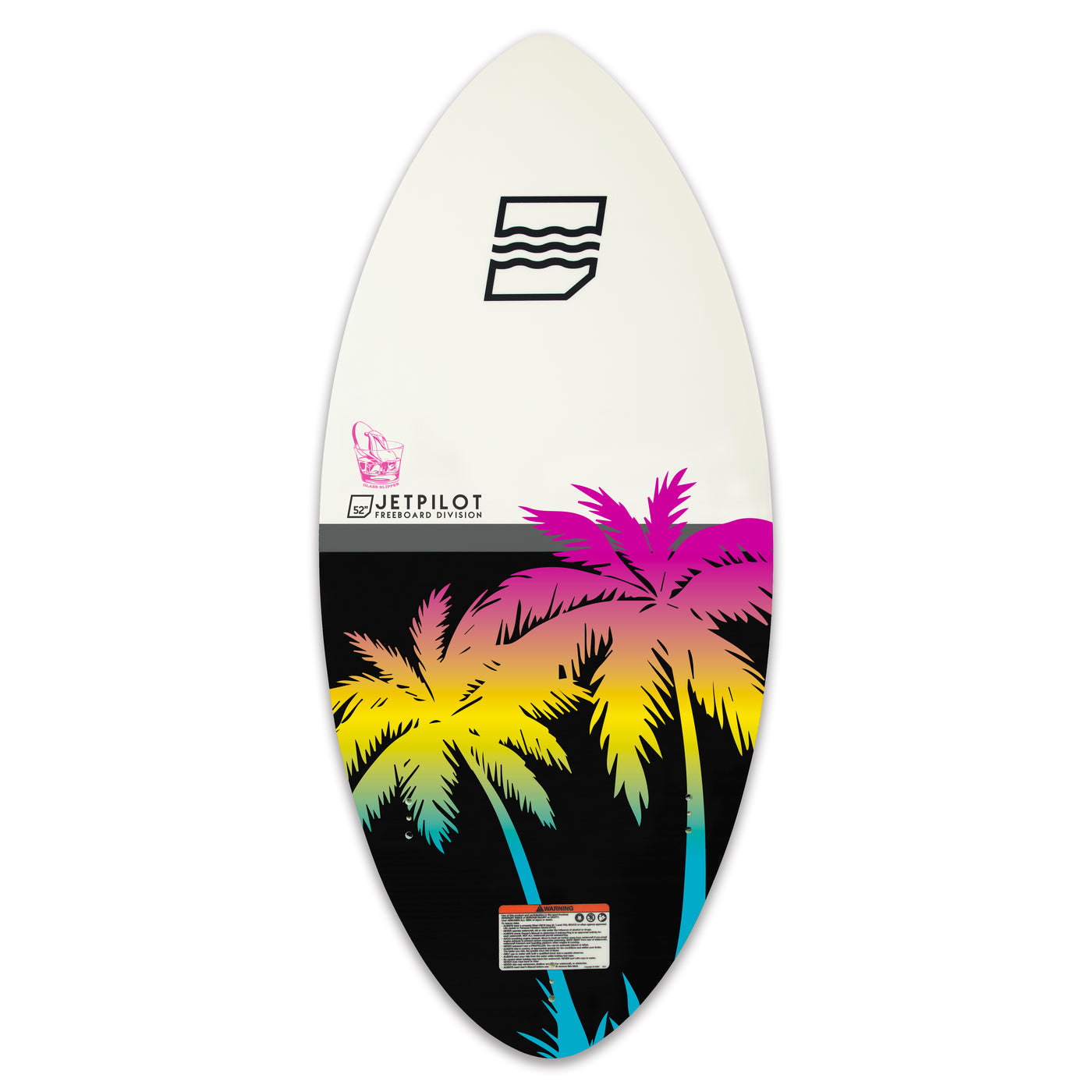 Rear view of the Jetpilot Glass Slipper Wake Surfboard