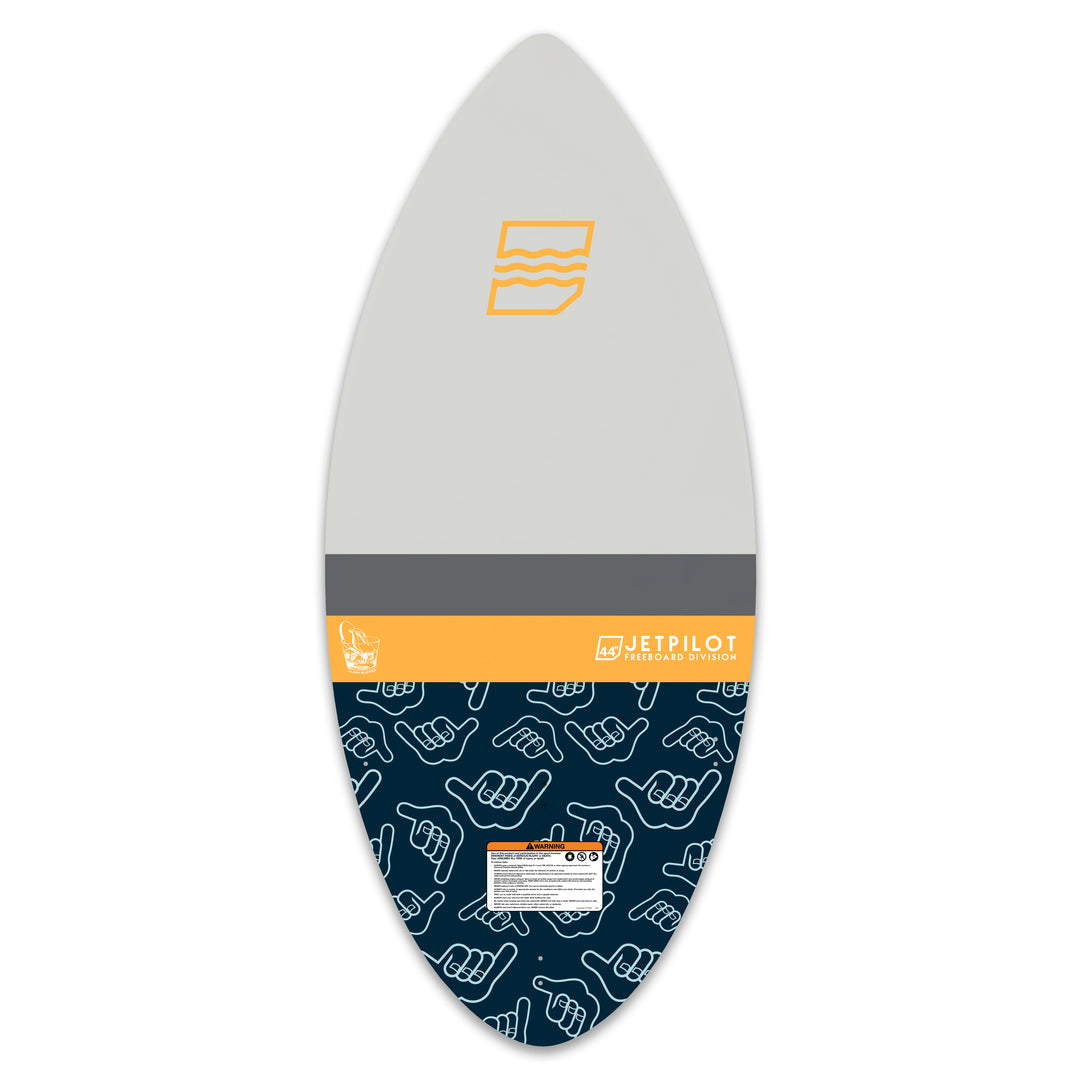 Rear view of the Jetpilot Glass Slipper Wake Surfboard