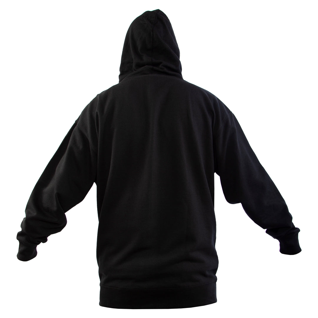 Rear view of the Vintage Class hoodie