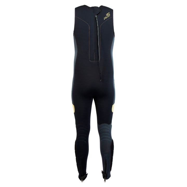 Back view of the Jetpilot F-86 Sabre John wetsuit Black Gold colorway.