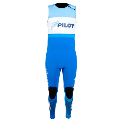 Front view of the Jetpilot Vintage John Wetsuit Blue White colorway.