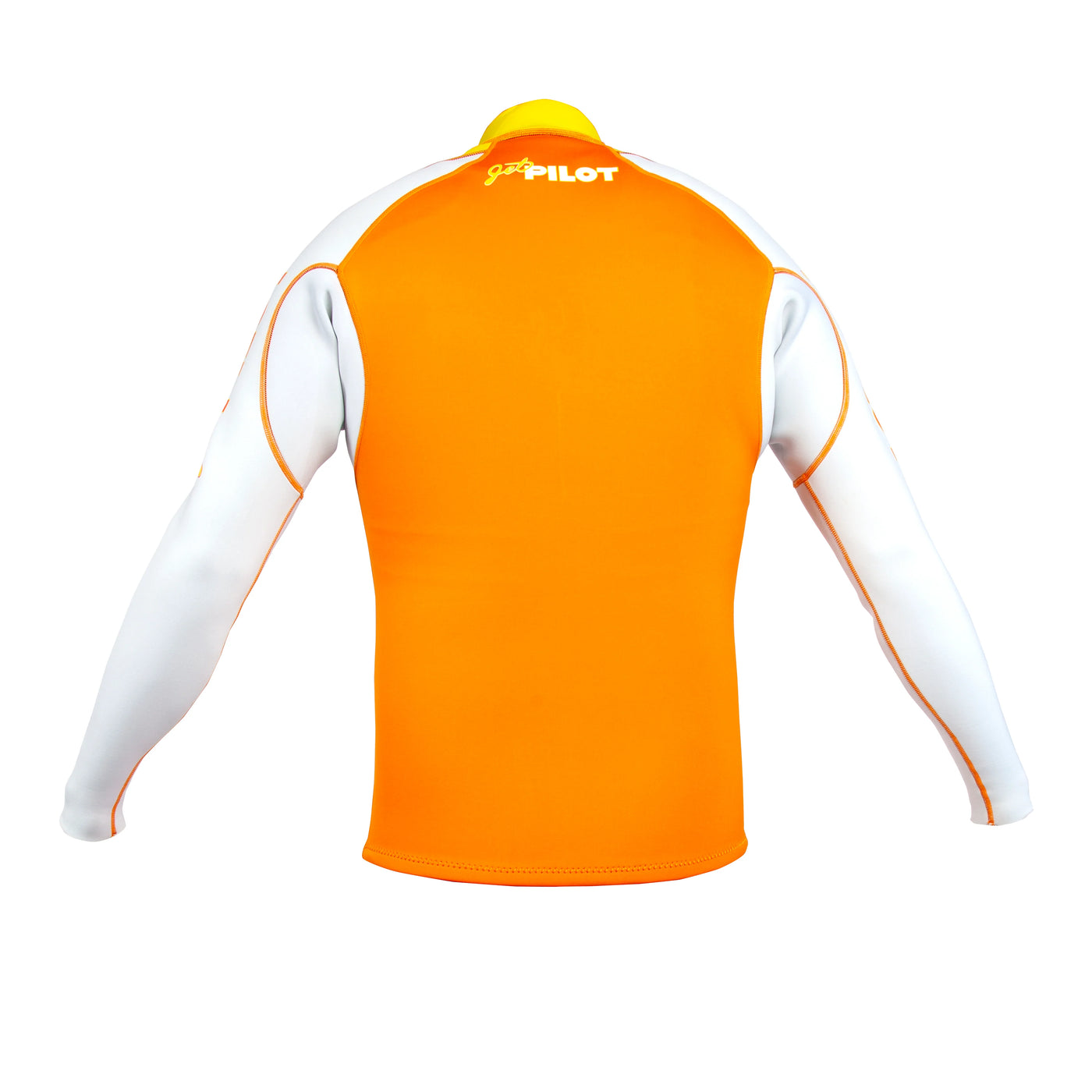 Rear view of Orange White Vintage jacket