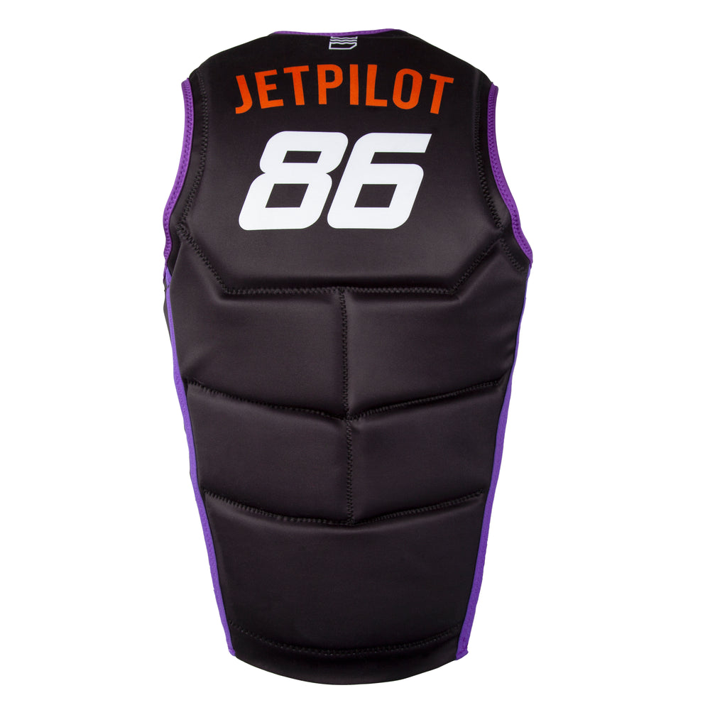Back view of the Jetpilot Bonifay Baller Comp Vest. #color_black-phx
