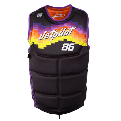 Front view of the Jetpilot Bonifay Baller Comp Vest. #color_black-phx