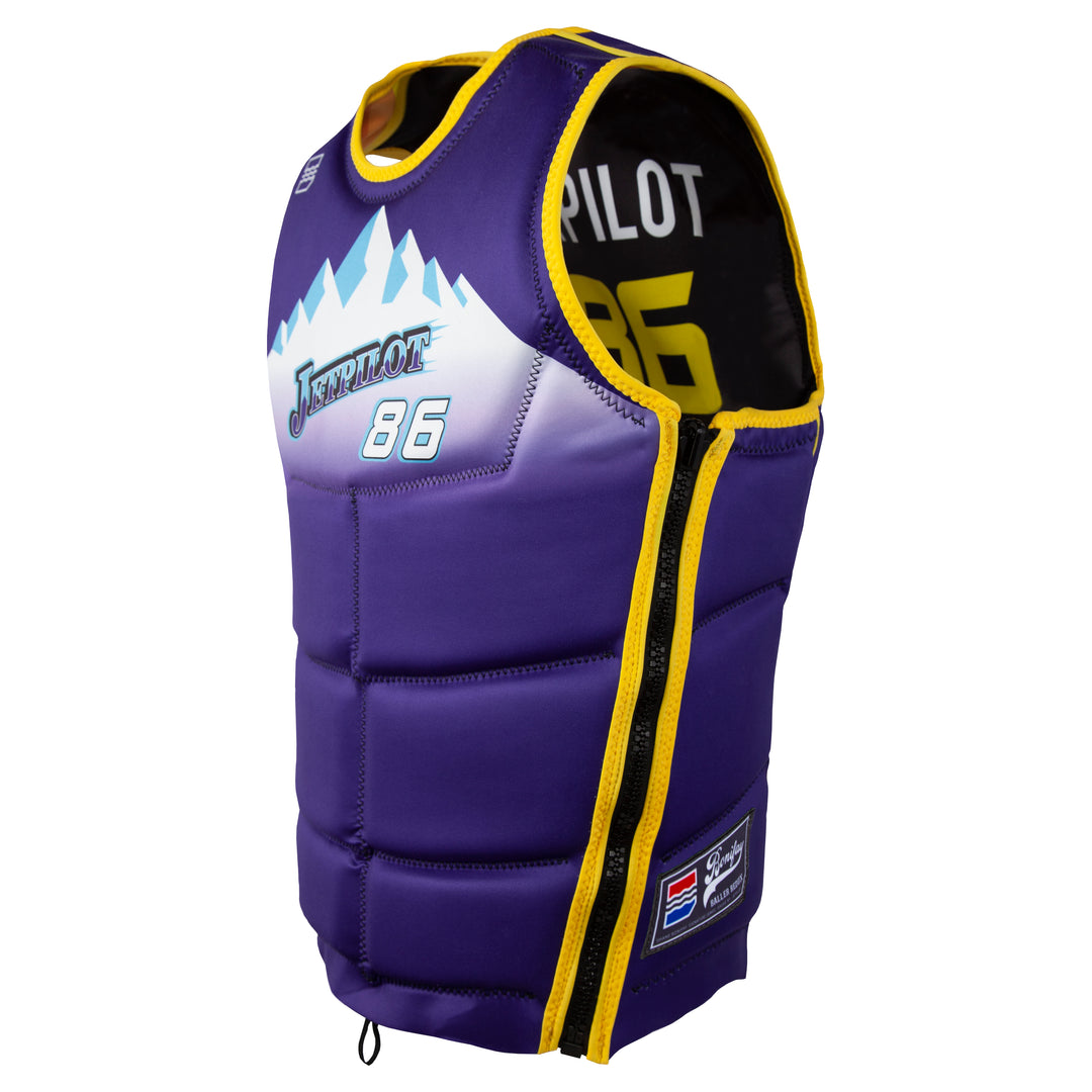 Side view of the Jetpilot Bonifay Baller Comp Vest. #color_purple-ut