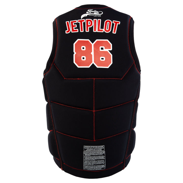 Back view of the Jetpilot Bonifay Baller Comp Vest. #color_red-pdx