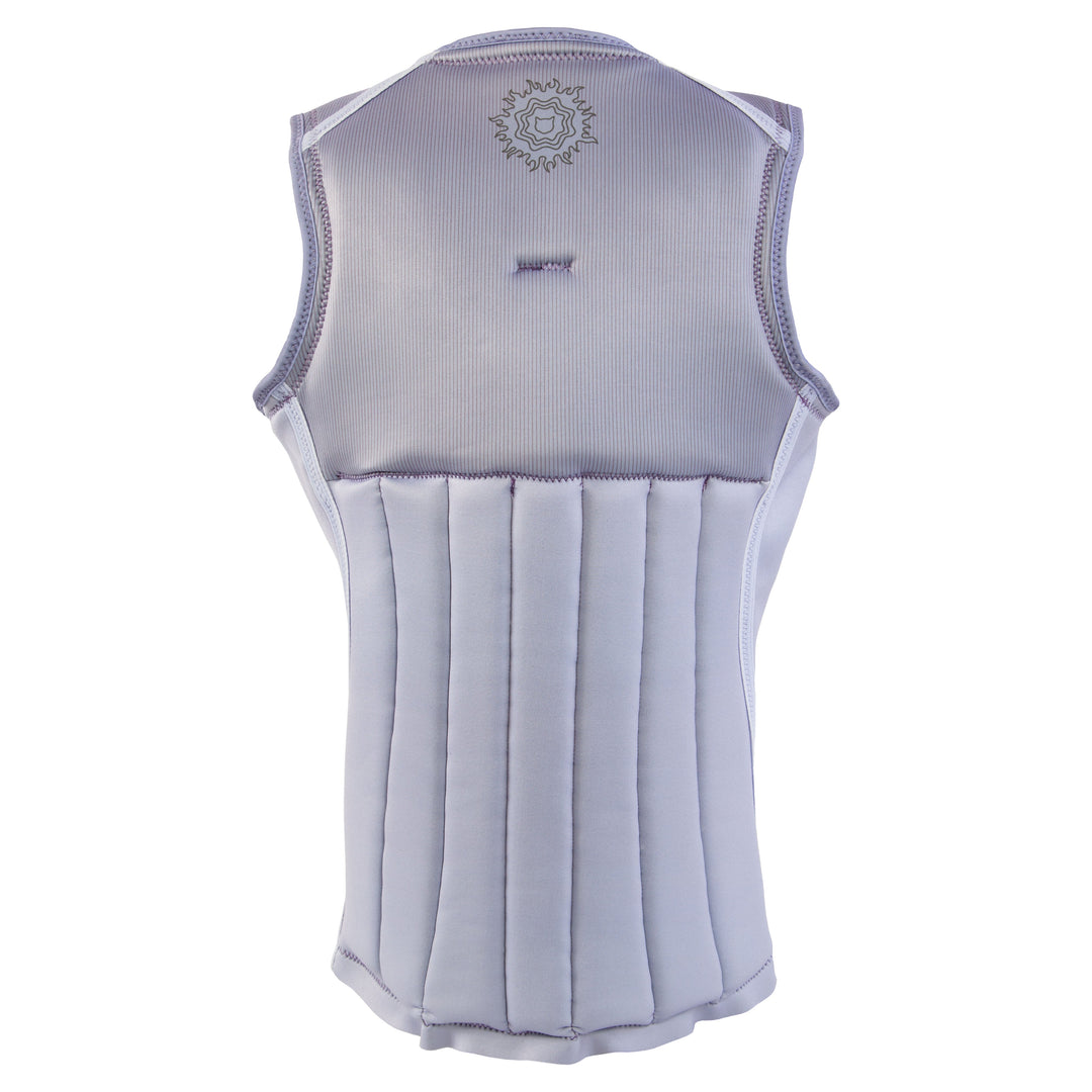 Rear view of the Copycat Club comp vest in the Lavender colorway.