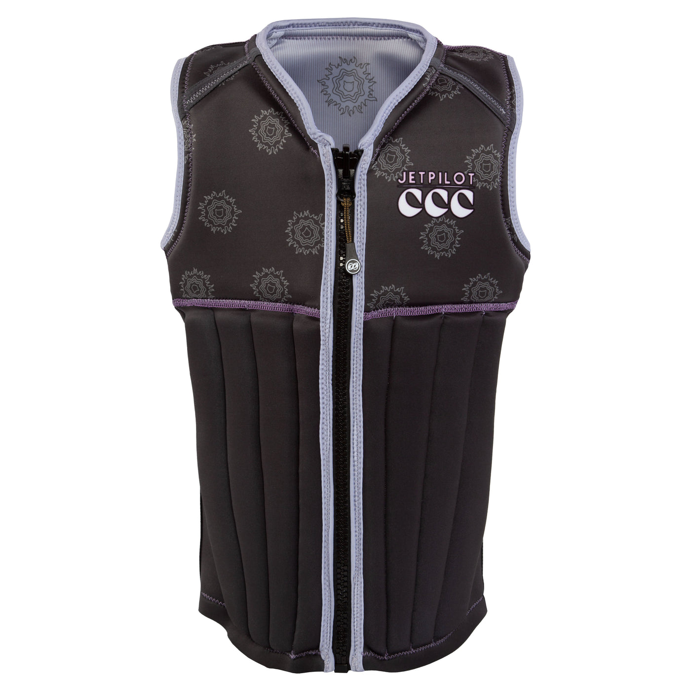 Reverse front view of the Copycat Club comp vest in the Lavender colorway.