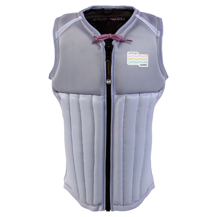 Front view of the Copycat Club comp vest in the Lavender colorway.