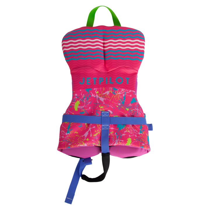 Rear view of the Jetpilot Infant Cause PFD in pink